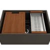 BOCCHI Contempo 27" Fireclay Workstation Farmhouse Sink Kit with Accessories, Matte Brown, 1628-025-0120