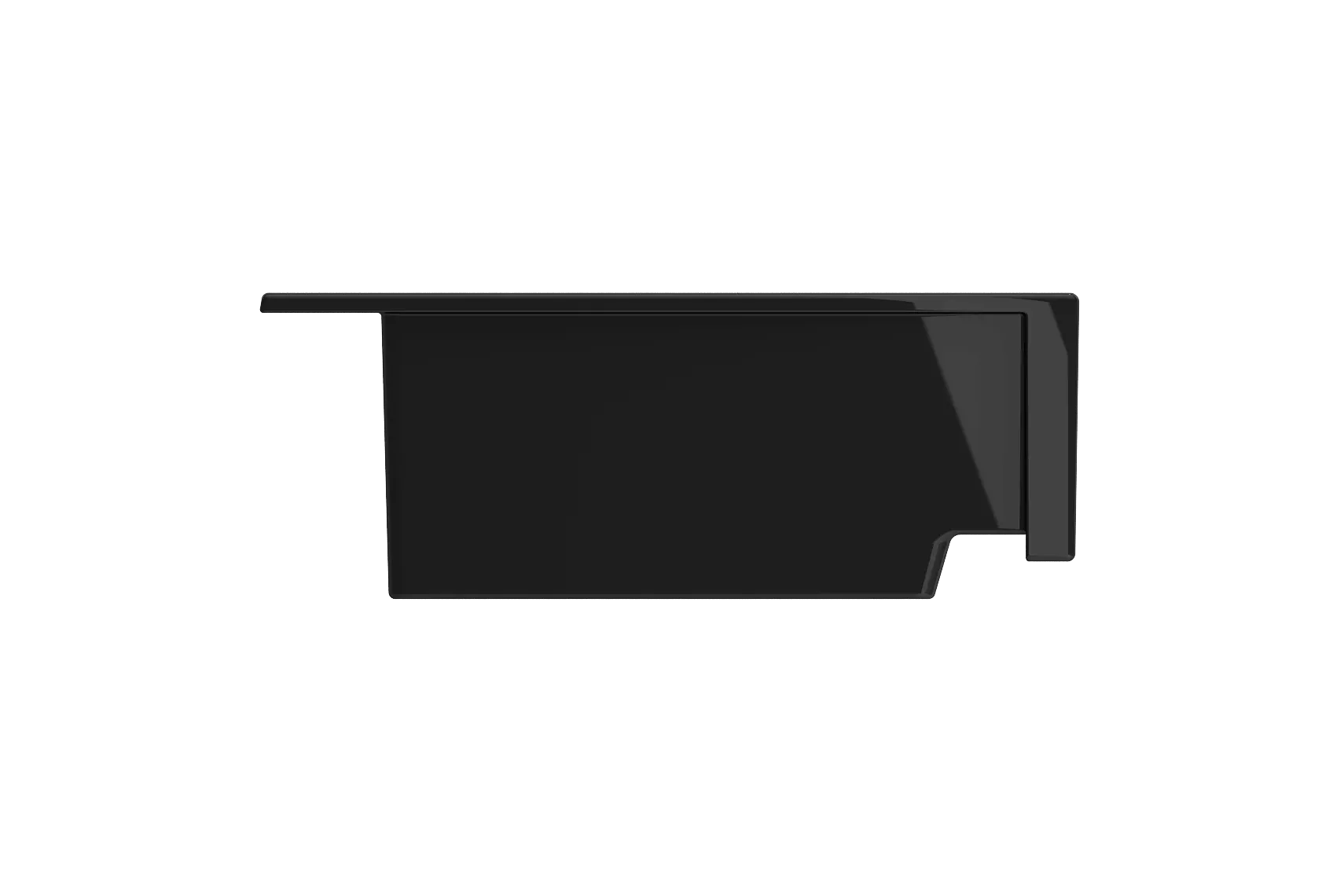 BOCCHI Nuova 34" Fireclay Retrofit Drop-In Farmhouse Sink with Accessories, Black, 1500-005-0127