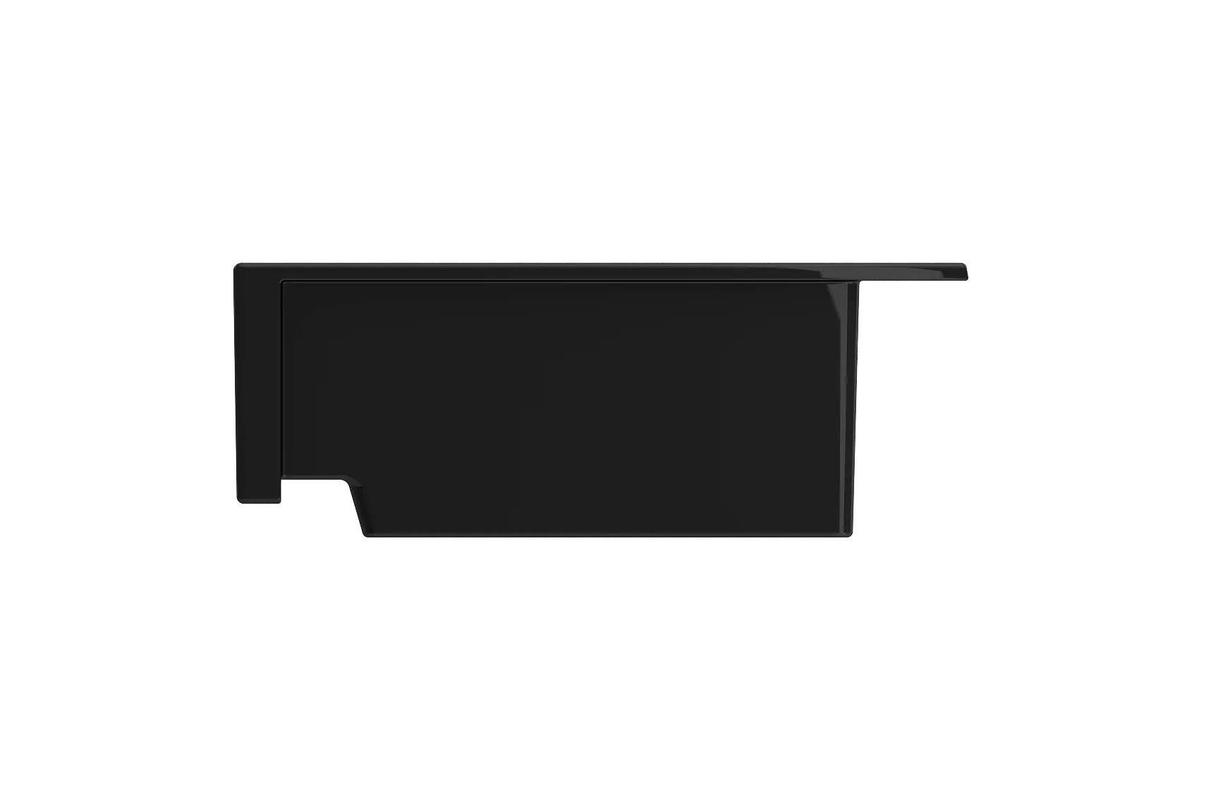 BOCCHI Nuova 34" Fireclay Retrofit Drop-In Farmhouse Sink with Accessories, Black, 1500-005-0127