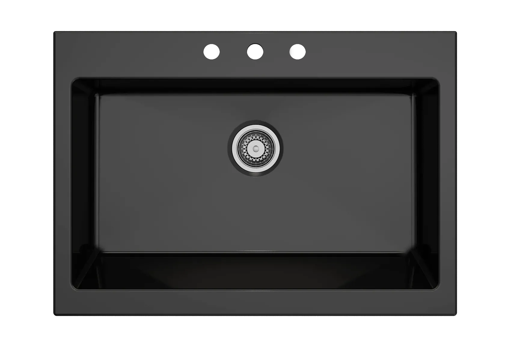 BOCCHI Nuova 34" Fireclay Retrofit Drop-In Farmhouse Sink with Accessories, Black, 1500-005-0127