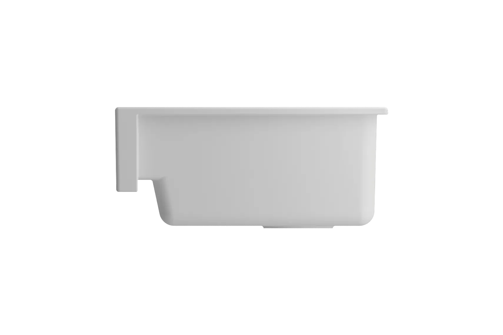 BOCCHI Nuova 34" Fireclay Retrofit Farmhouse Sink with Accessories, Matte White, 1551-002-0120