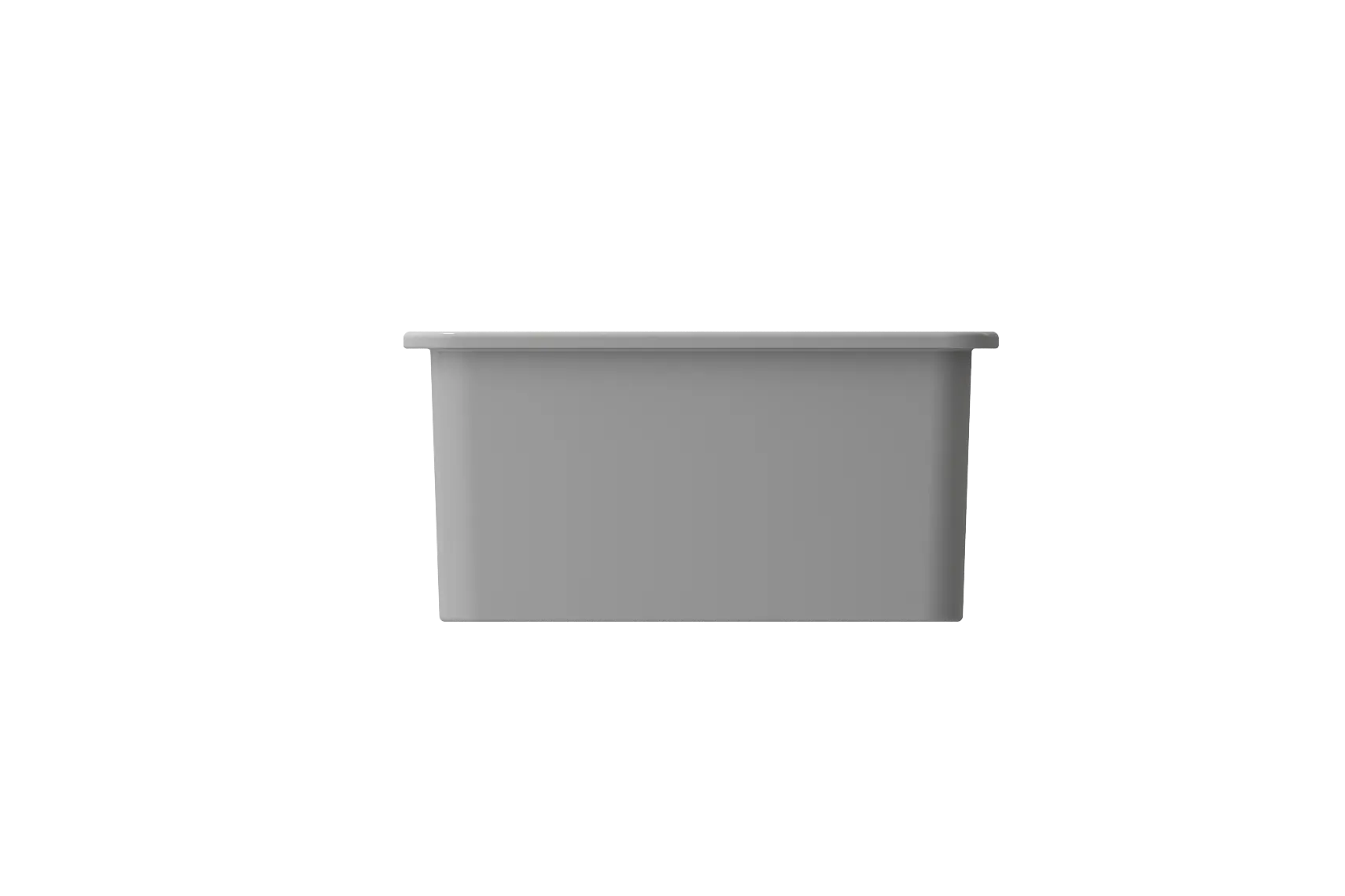 BOCCHI Sotto 27" Fireclay Dual Mount Single Bowl Kitchen Sink, Matte Gray, 1360-006-0120