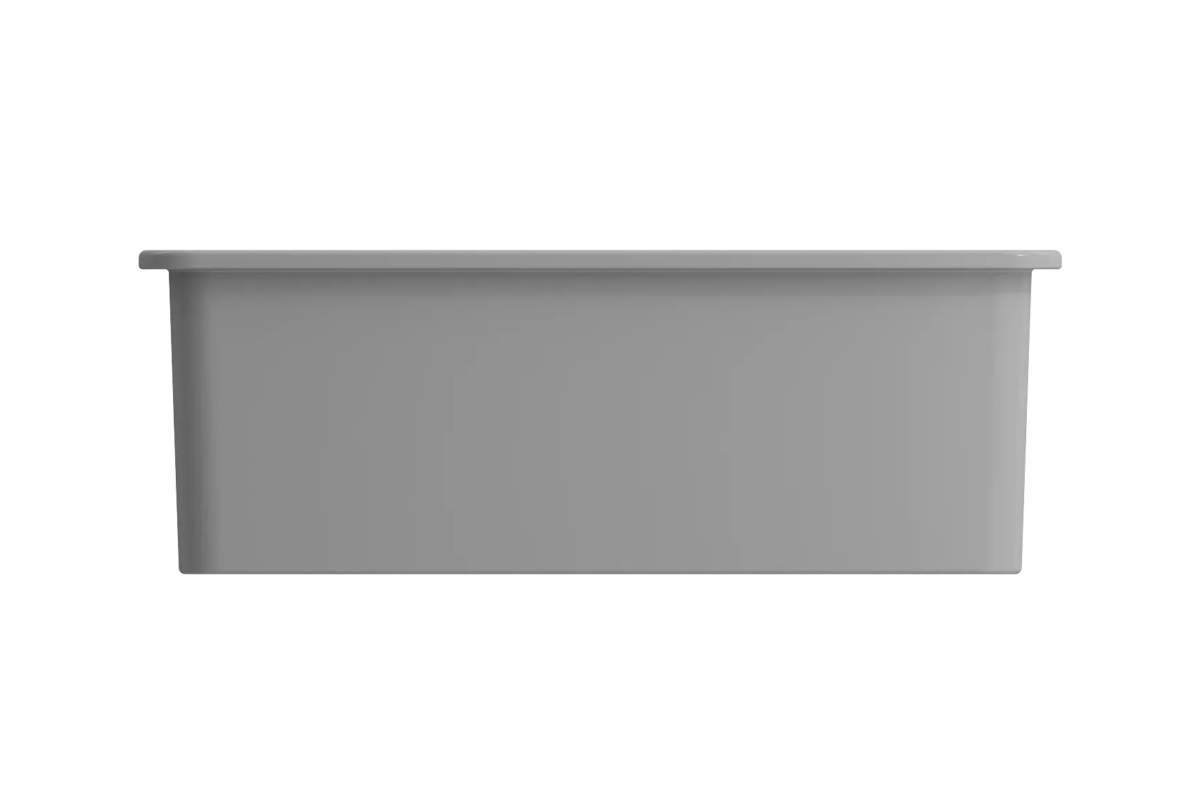 BOCCHI Sotto 27" Fireclay Dual Mount Single Bowl Kitchen Sink, Matte Gray, 1360-006-0120