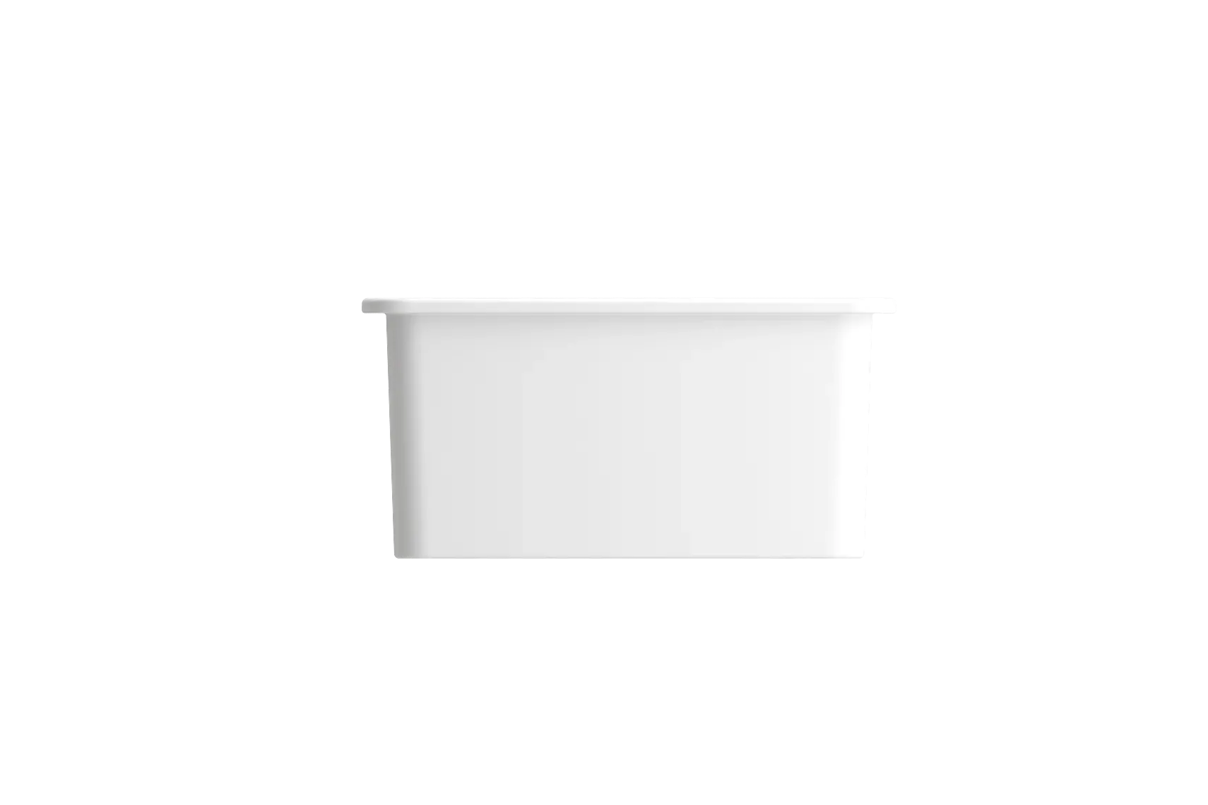 BOCCHI Sotto 27" Fireclay Dual Mount Single Bowl Kitchen Sink, Matte White, 1360-002-0120