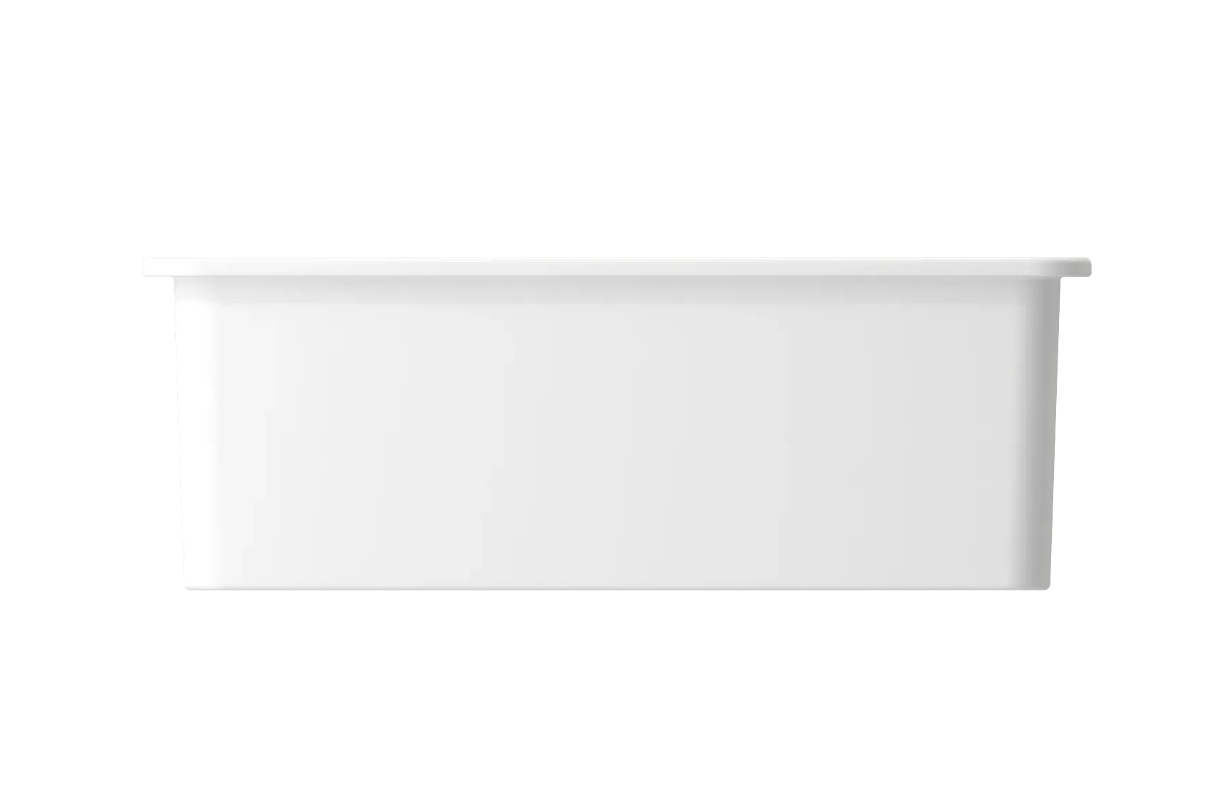 BOCCHI Sotto 27" Fireclay Dual Mount Single Bowl Kitchen Sink, Matte White, 1360-002-0120