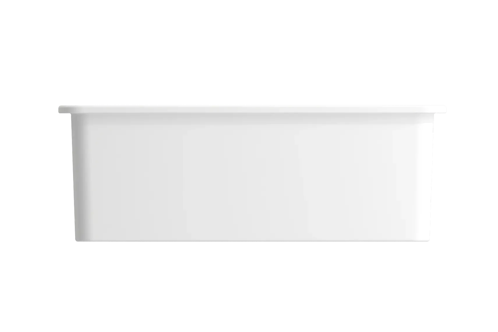 BOCCHI Sotto 27" Fireclay Dual Mount Single Bowl Kitchen Sink, Matte White, 1360-002-0120