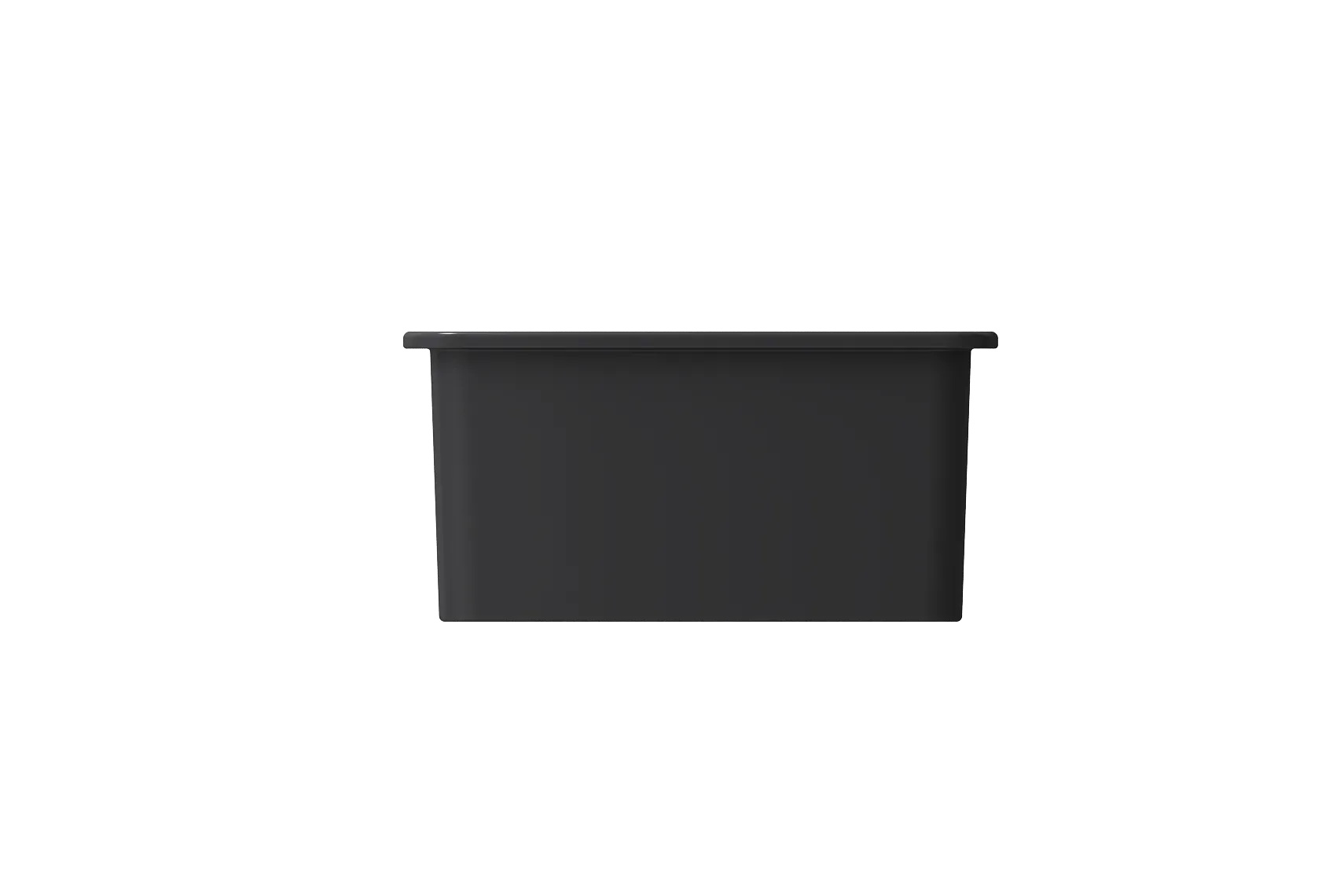 BOCCHI Sotto 27" Fireclay Dual Mount Single Bowl Kitchen Sink, Matte Dark Gray, 1360-020-0120