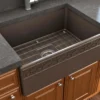 BOCCHI Vigneto 27" Fireclay Farmhouse Apron Single Bowl Kitchen Sink, Matte Brown, 1357-025-0120
