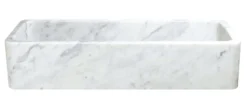 48" Carrara White Marble Farmhouse Kitchen Sink, Single Bowl, Reversible, KF482010SB-NLP-CW