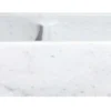 33" Carrara White Marble Farmhouse Kitchen Sink, 60/40 Double Bowl, Reversible, KF332010DB-NLP-6040-CW
