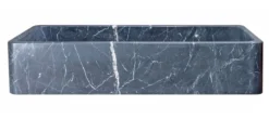 48" Charcoal Marquina Soapstone Farmhouse Kitchen Sink, Single Bowl, Reversible, KF482210SB-NLP-CMS