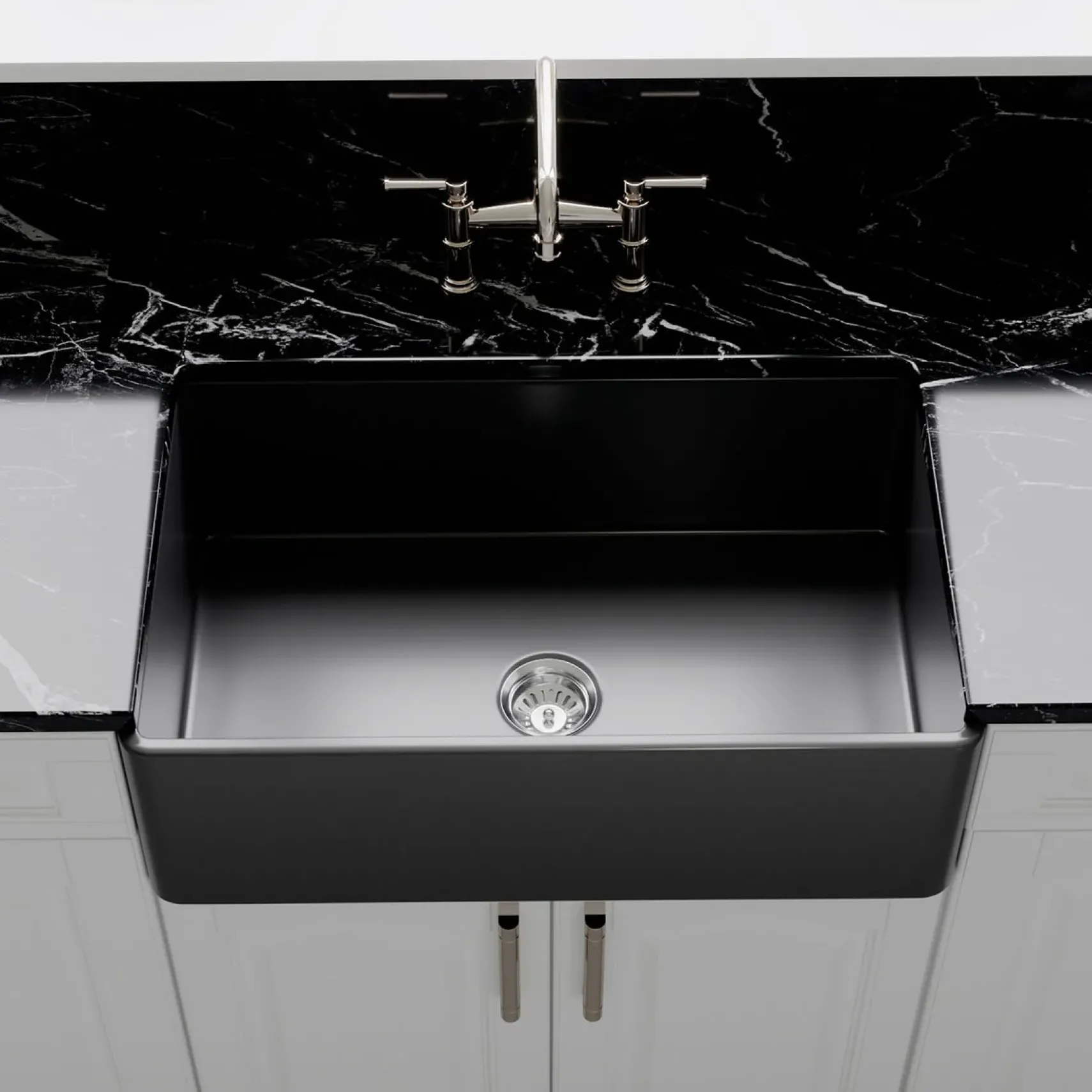 Crestwood 30" Fireclay Farmhouse Sink, Charcoal, CW-CL-30-CHARCOAL