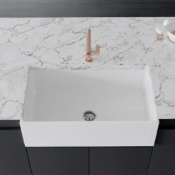 Crestwood 33" Fireclay Farmhouse Sink, White, CW-MOD-33-WHITE