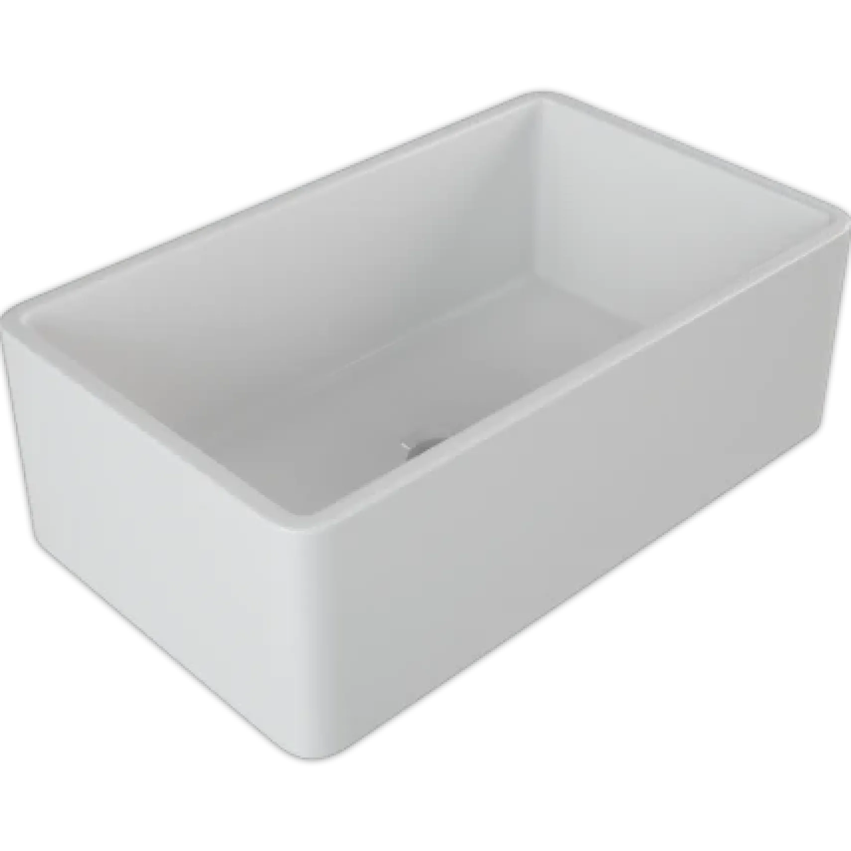 Crestwood 30" White Fireclay Farmhouse Sink, Casement/Smooth Front, CW-8130-W