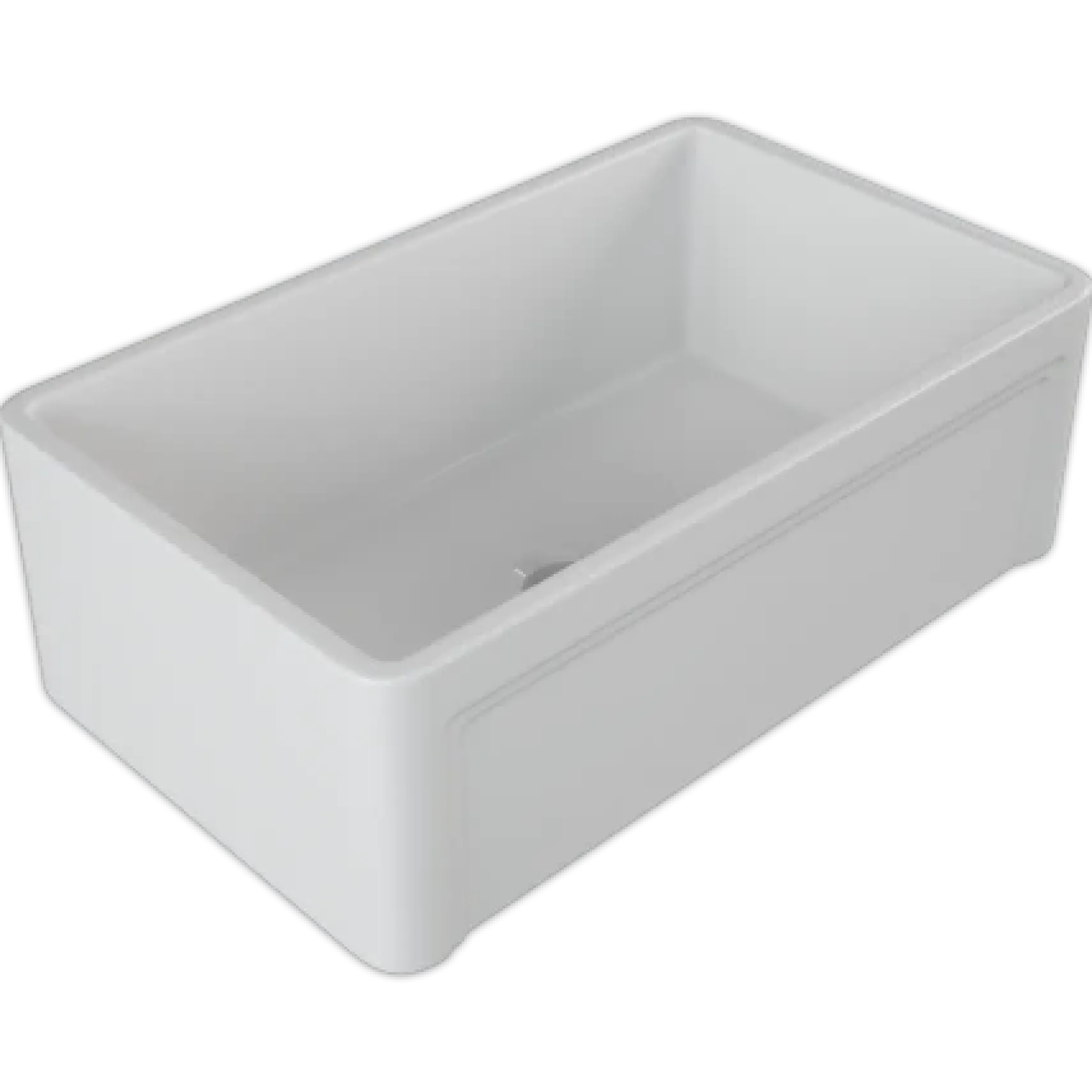 Crestwood 30" White Fireclay Farmhouse Sink, Casement/Smooth Front, CW-8130-W