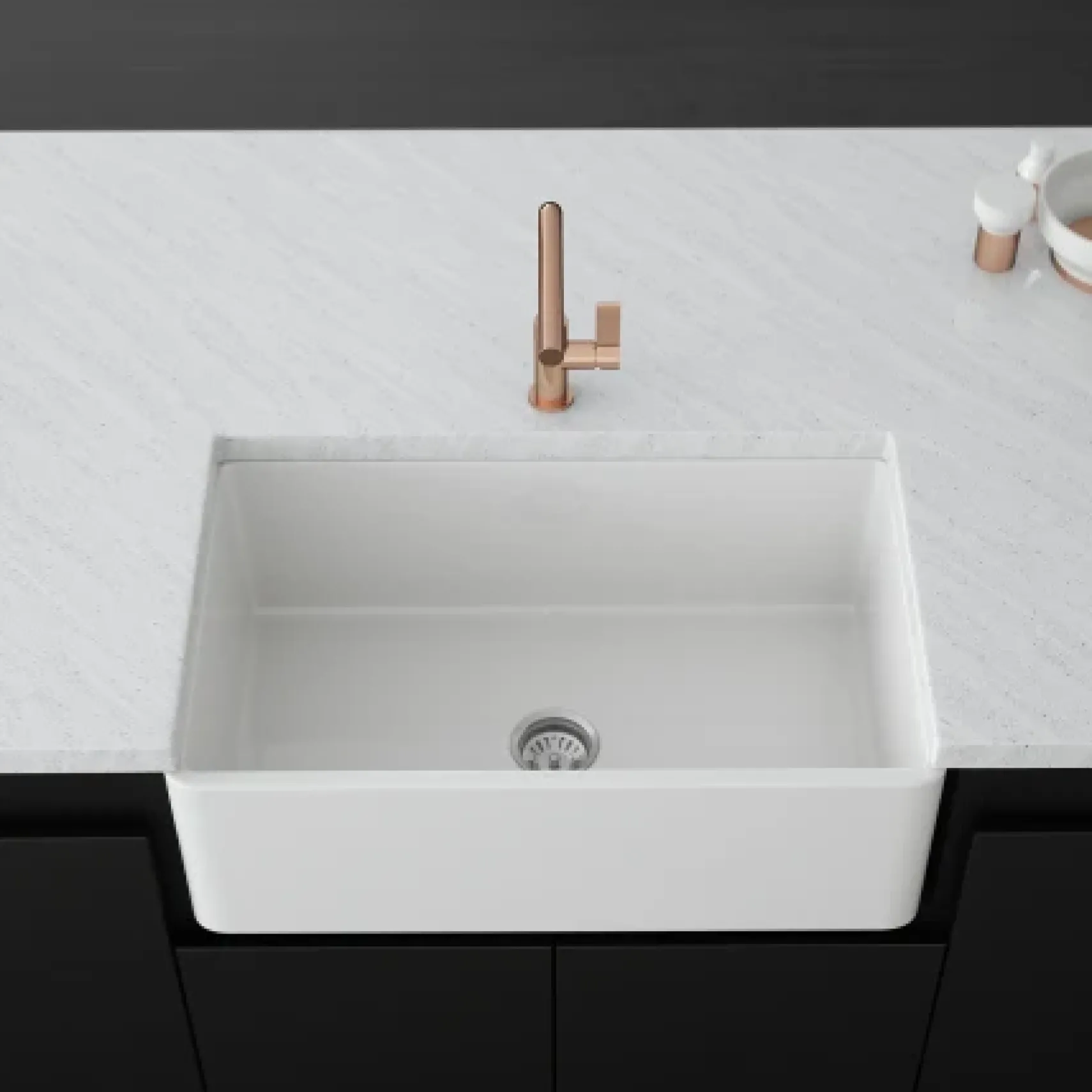 Crestwood 30" White Fireclay Farmhouse Sink, Casement/Smooth Front, CW-8130-W