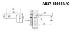 Dawn 8" 1.2 GPM Bathroom Faucet, Brushed Nickel, AB37 1566BN