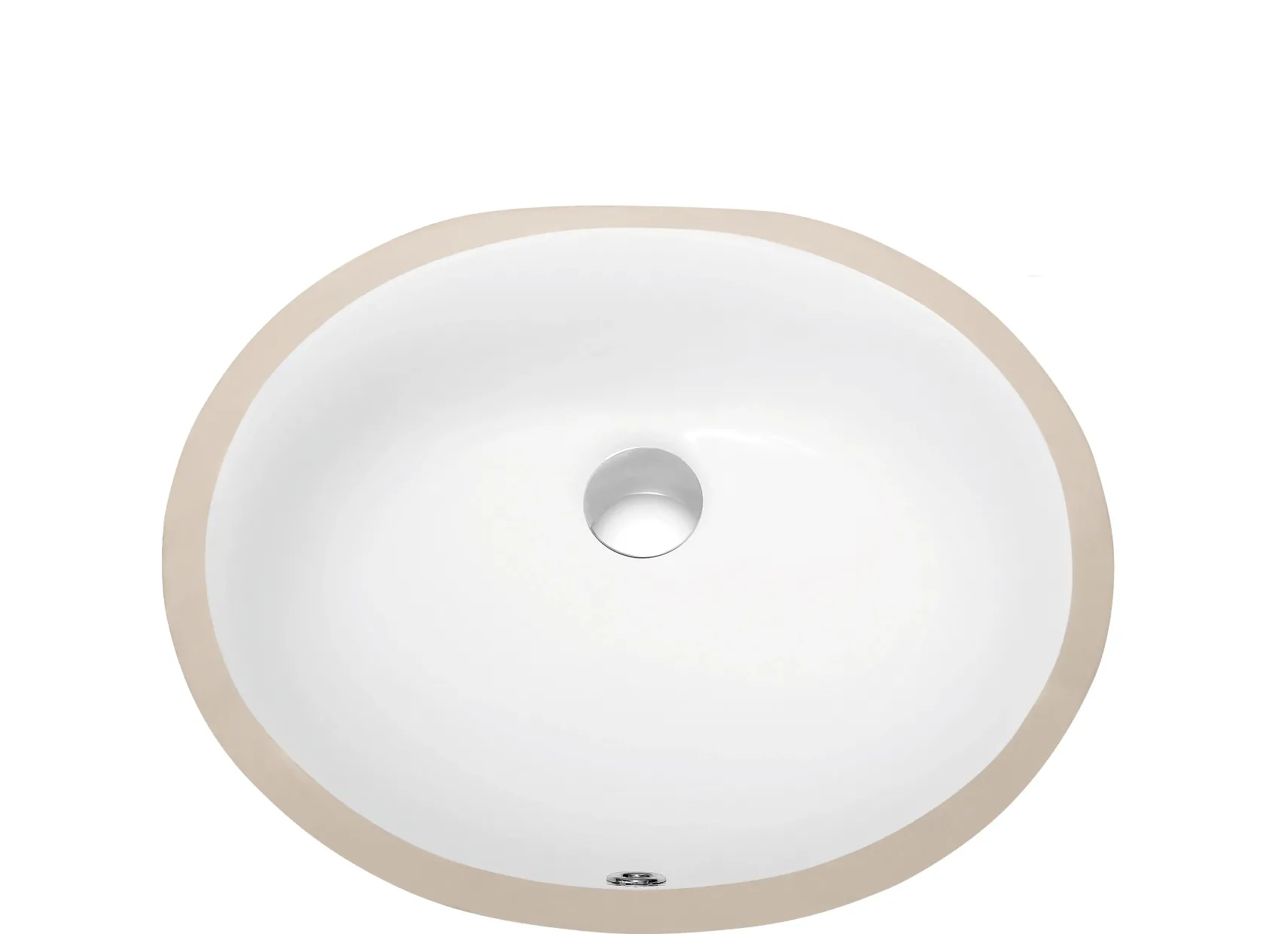 Dawn 19" Ceramic Undermount Bathroom Sink, White, Round, CUSN007A00
