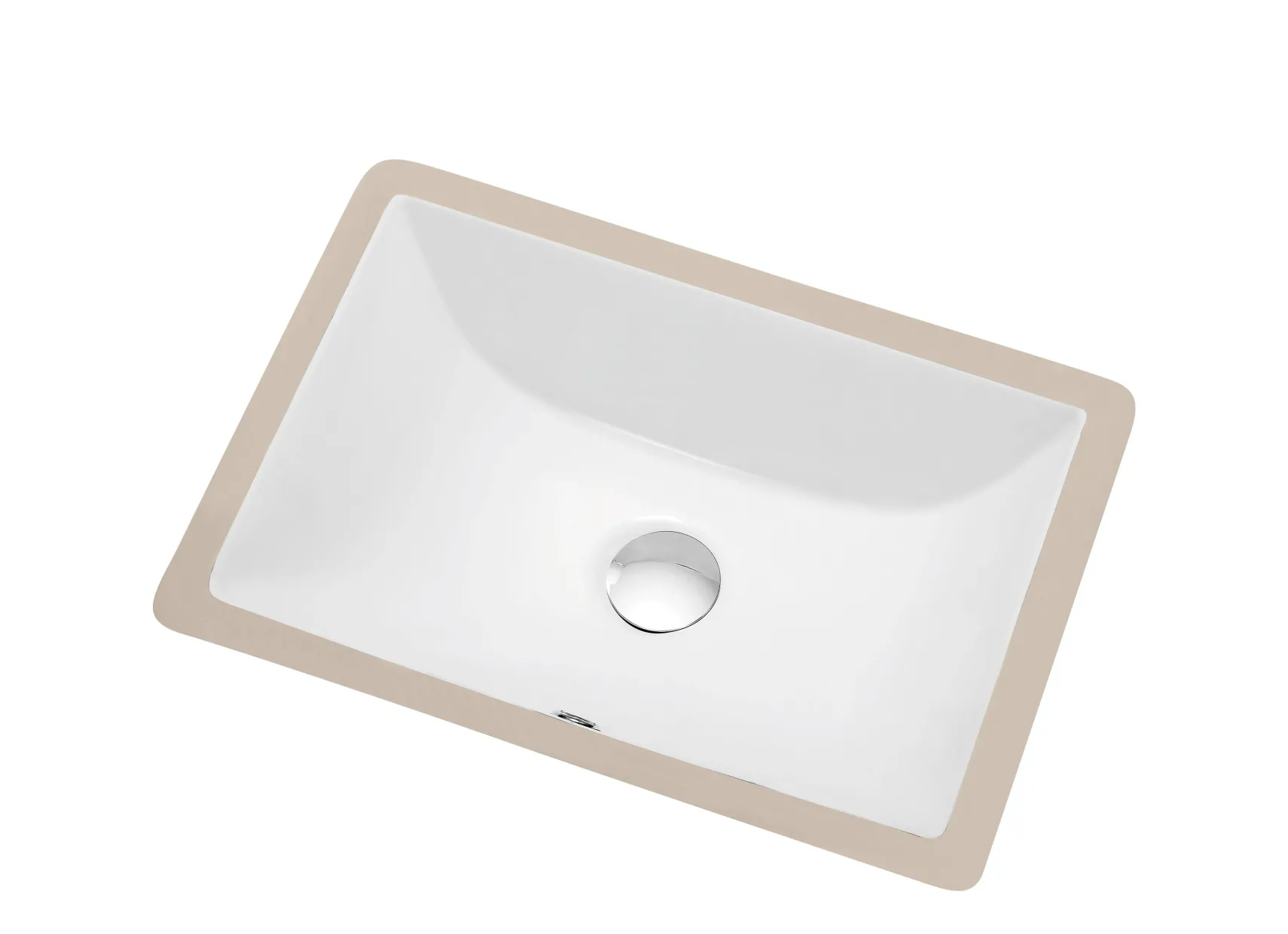 Dawn 18" Ceramic Undermount Bathroom Sink, White, Rectangle, CUSN015000