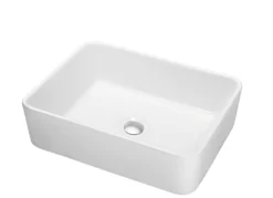 Dawn 19" Ceramic Vessel Sink, White, Rectangle, CASN109009A