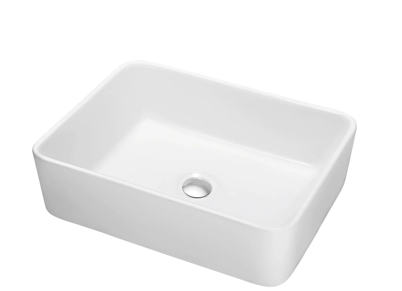 Dawn 19" Ceramic Vessel Sink, White, Rectangle, CASN109009A