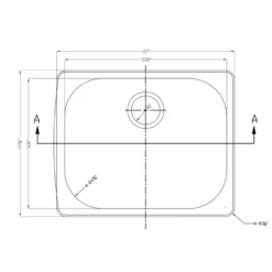 Dawn 22" Stainless Steel Top Mount Kitchen Sink, 3233