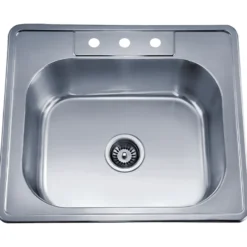 Dawn 25" Stainless Steel Top Mount Kitchen Sink, AST103