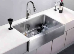 Dawn 33" Stainless Steel Single Bowl Farmhouse Apron Sink, DAF3320