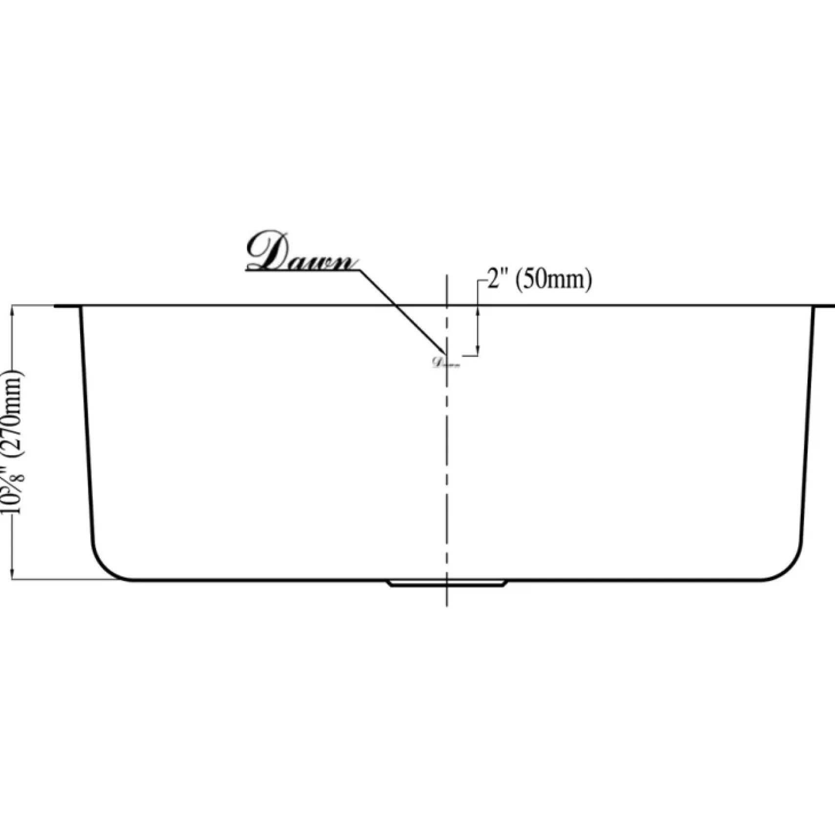 Dawn 30" Stainless Steel Undermount Kitchen Sink, ASU106