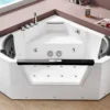 Eago 59" Acrylic Corner Neo-angle Round Bathtub, White, AM156ETL