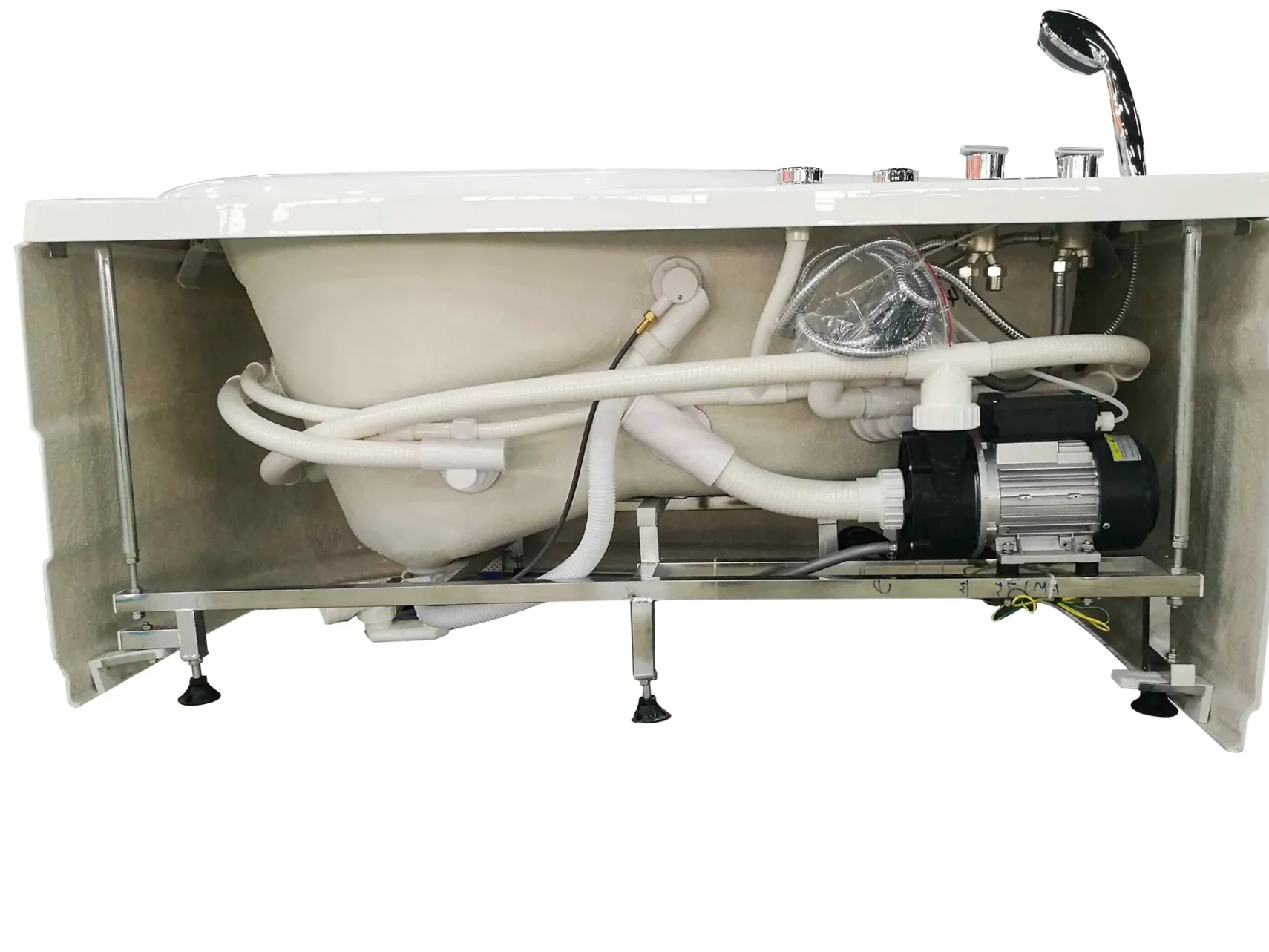 Eago 57" Acrylic Corner Oval Bathtub, White, AM175-L