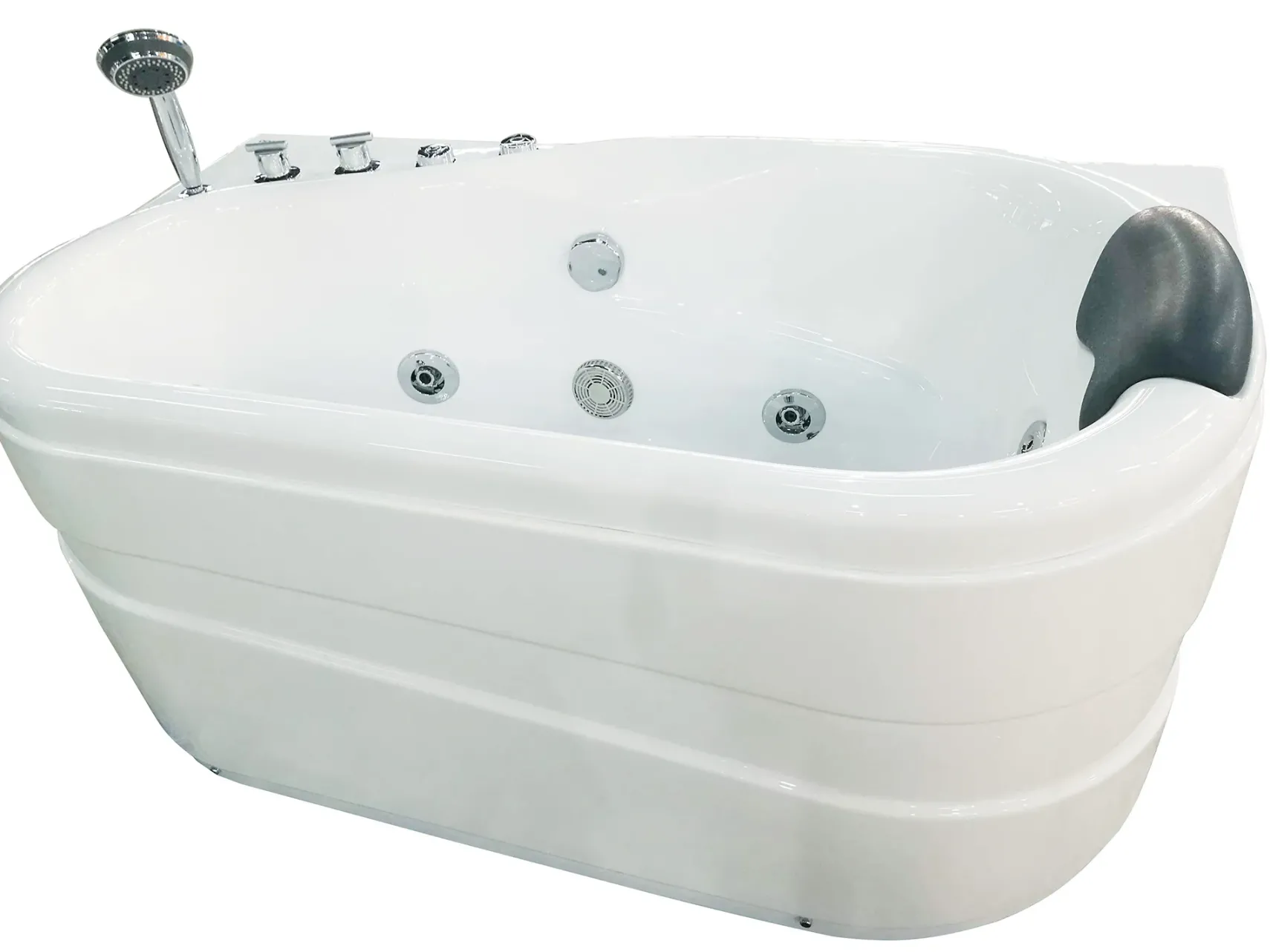 Eago 57" Acrylic Corner Oval Bathtub, White, AM175-L