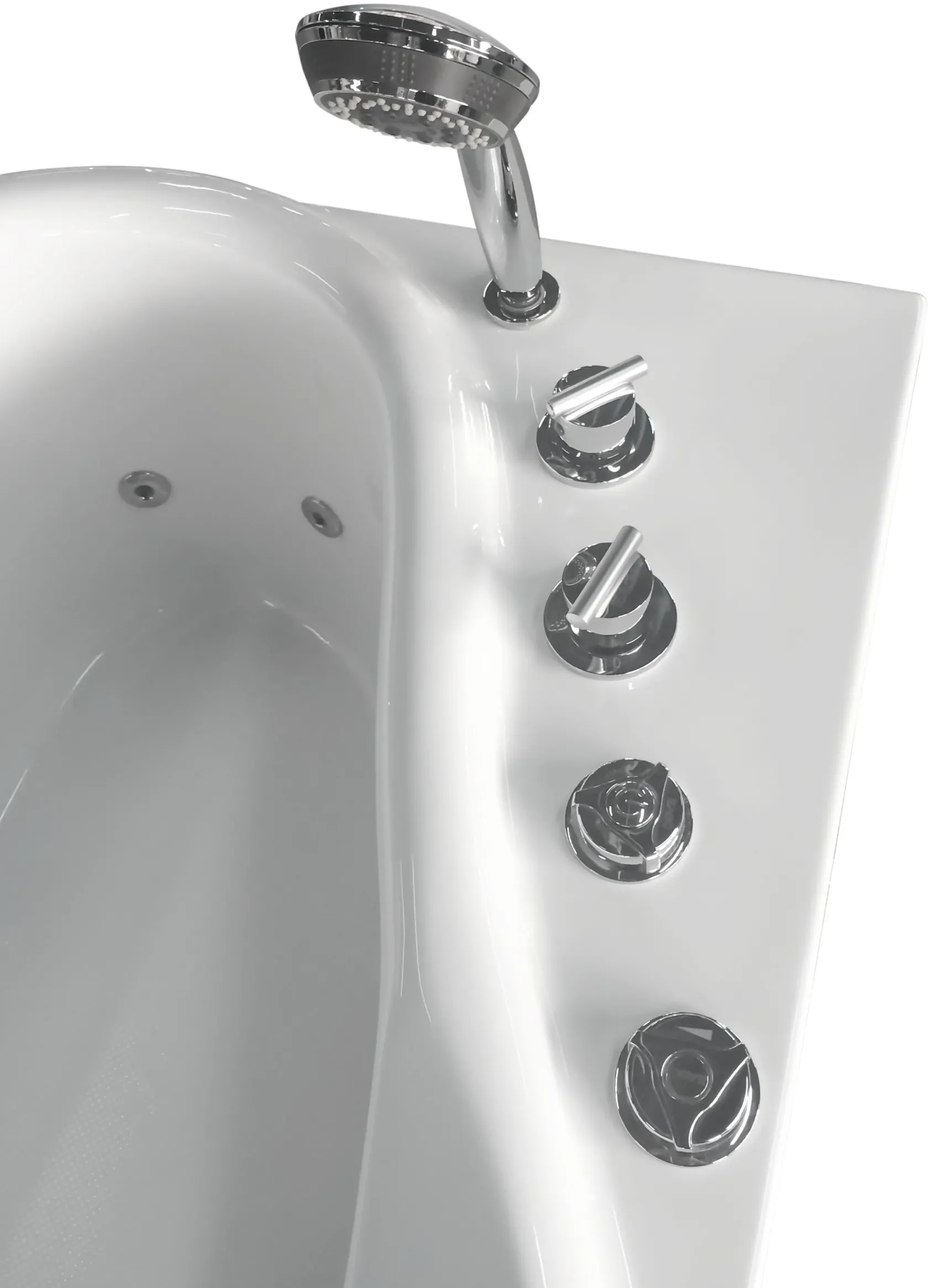 Eago 57" Acrylic Corner Oval Bathtub, White, AM175-L
