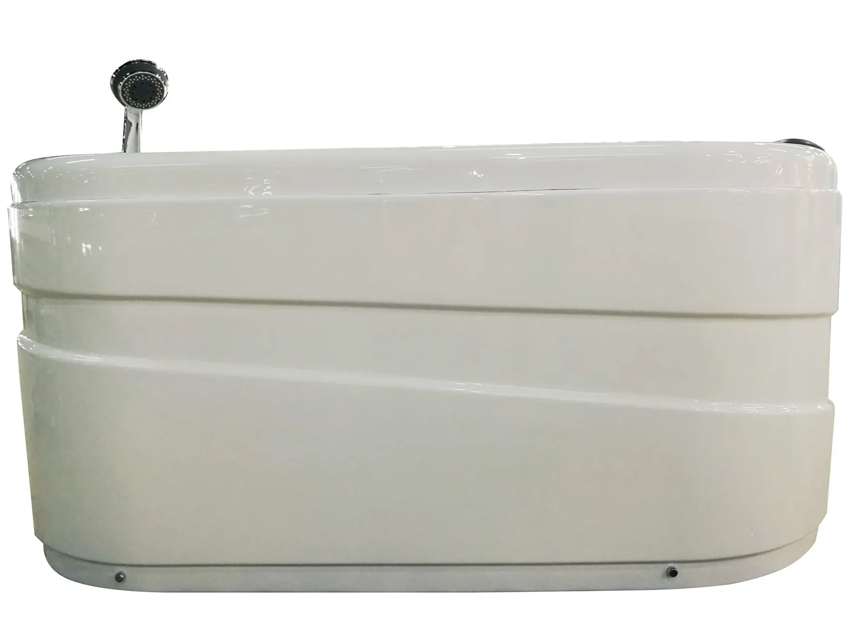 Eago 57" Acrylic Corner Oval Bathtub, White, AM175-L