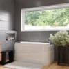 Eago 57" Acrylic Corner Oval Bathtub, White, AM175-R