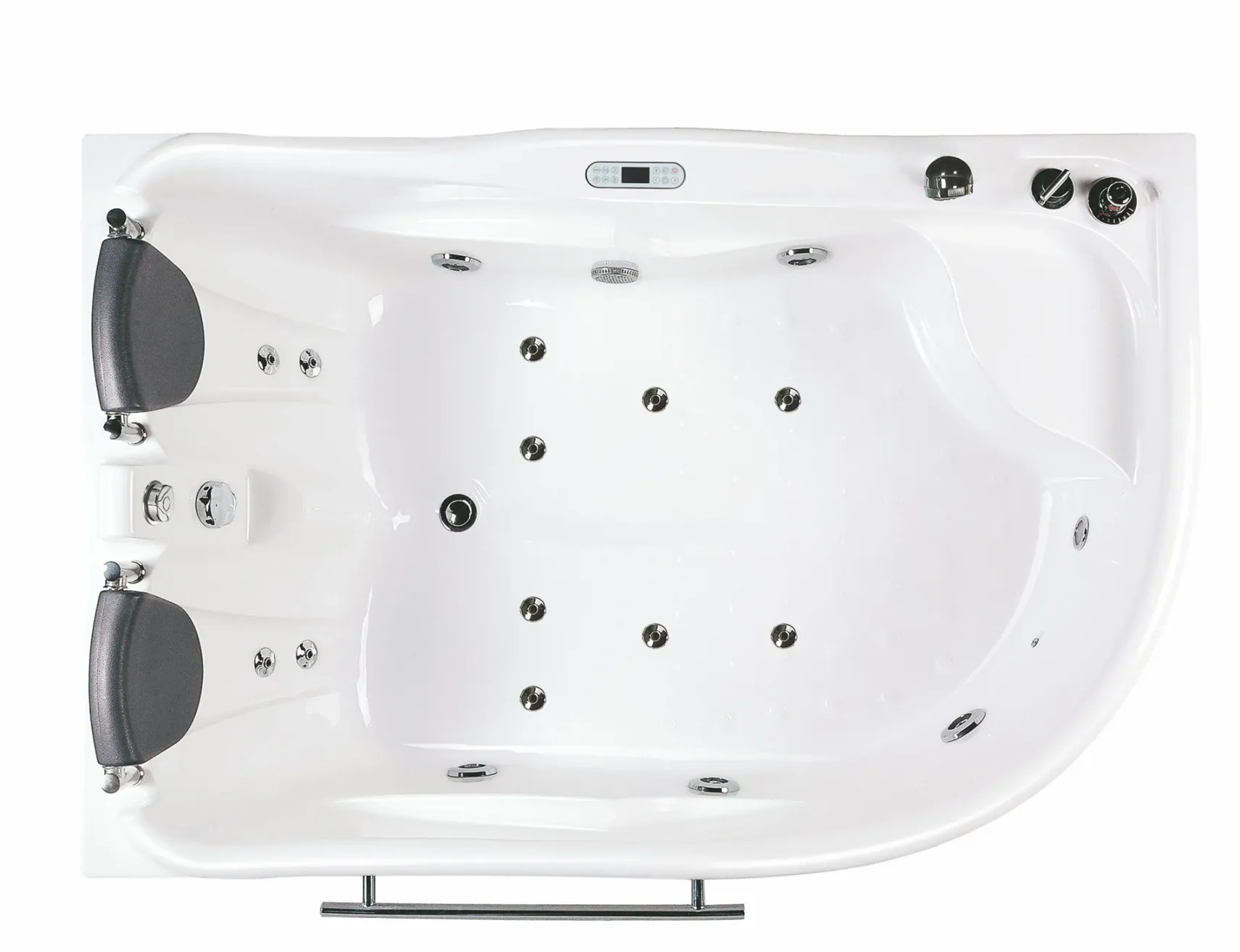 Eago 71" Acrylic Corner Oval Bathtub, White, AM124ETL-R
