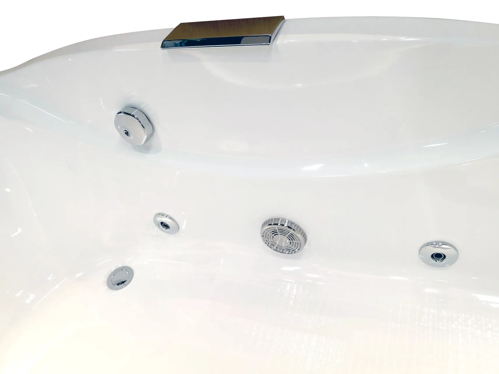 Eago 71" Acrylic Corner Rectangle Bathtub with Fixtures, White, AM189ETL-R