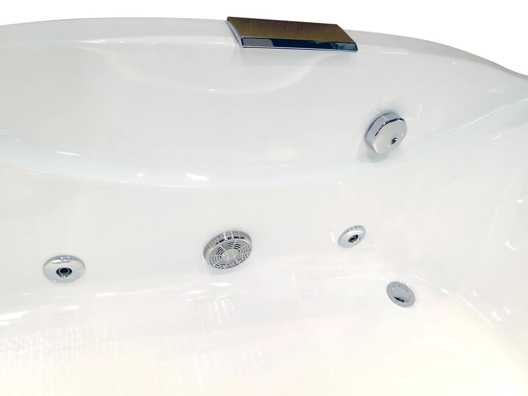 Eago 71" Acrylic Corner Rectangle Bathtub with Fixtures, White, AM189ETL-L