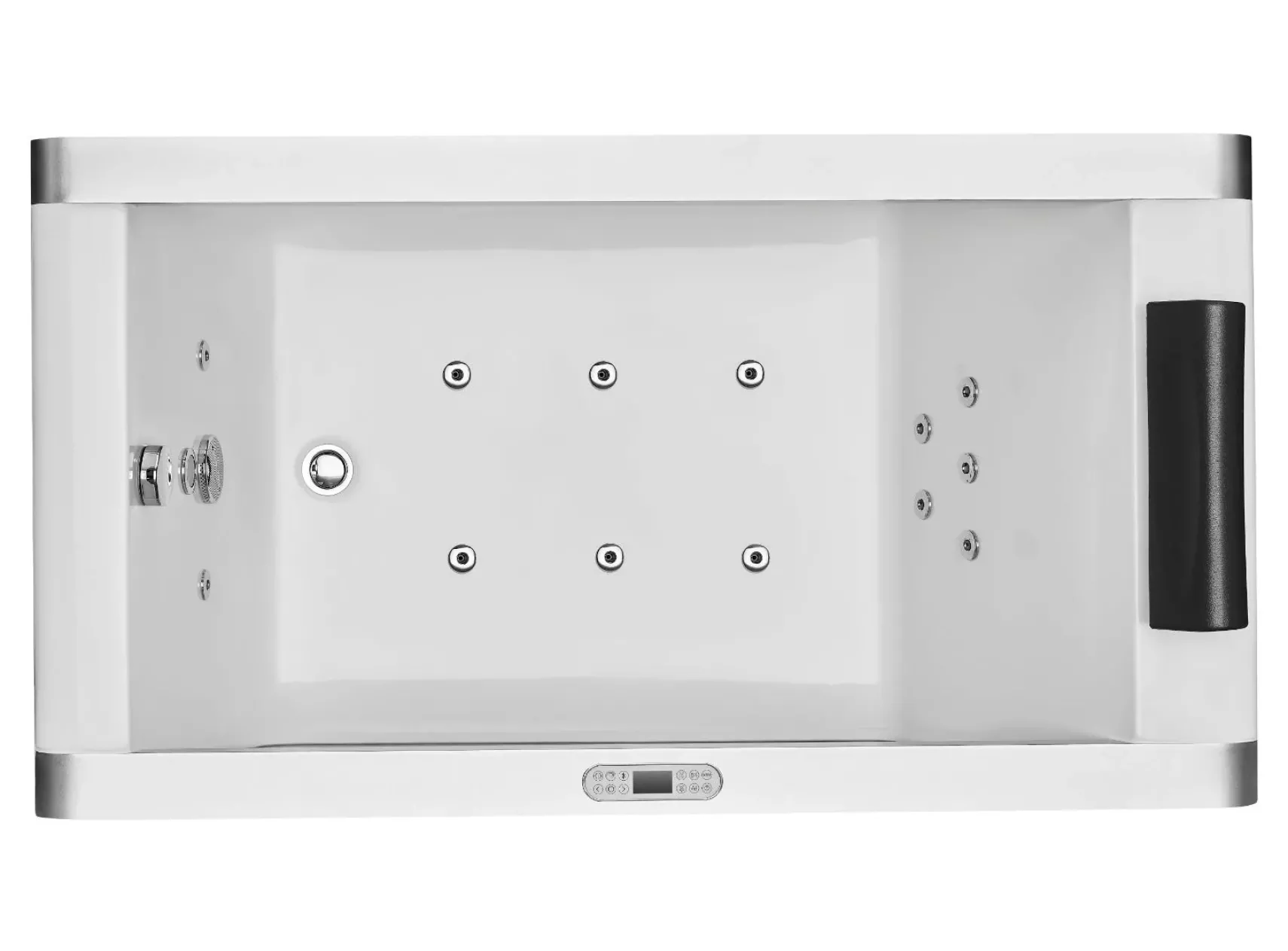 Eago 59" Acrylic Free Standing Rectangle Bathtub, White, AM152ETL-5