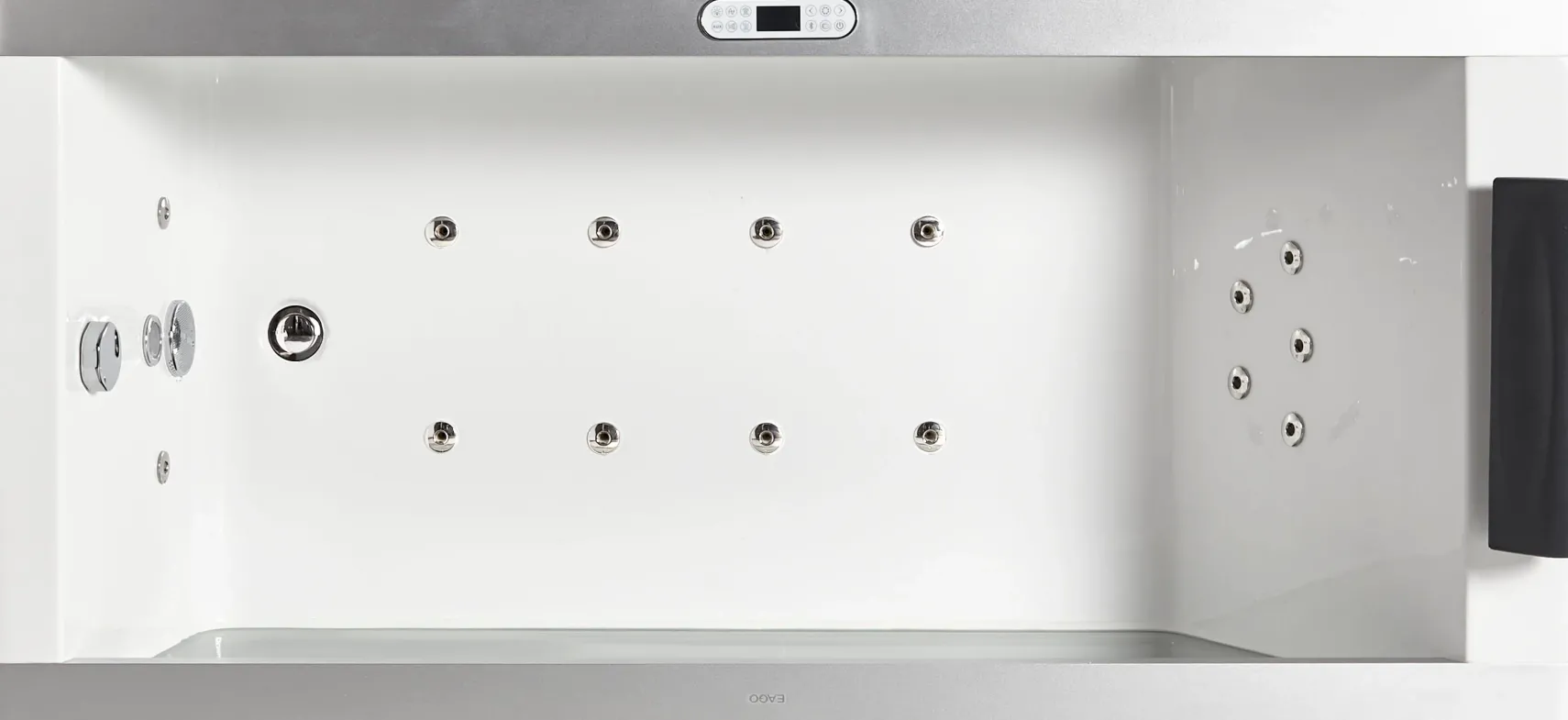 Eago 71" Acrylic Free Standing Rectangle Bathtub, White, AM152ETL-6