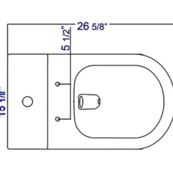 EAGO Plastic, White, R-351SEAT Replacement Soft Closing Toilet Seat for TB351