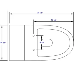 EAGO Plastic, White, R-326SEAT Replacement Soft Closing Toilet Seat for TB326