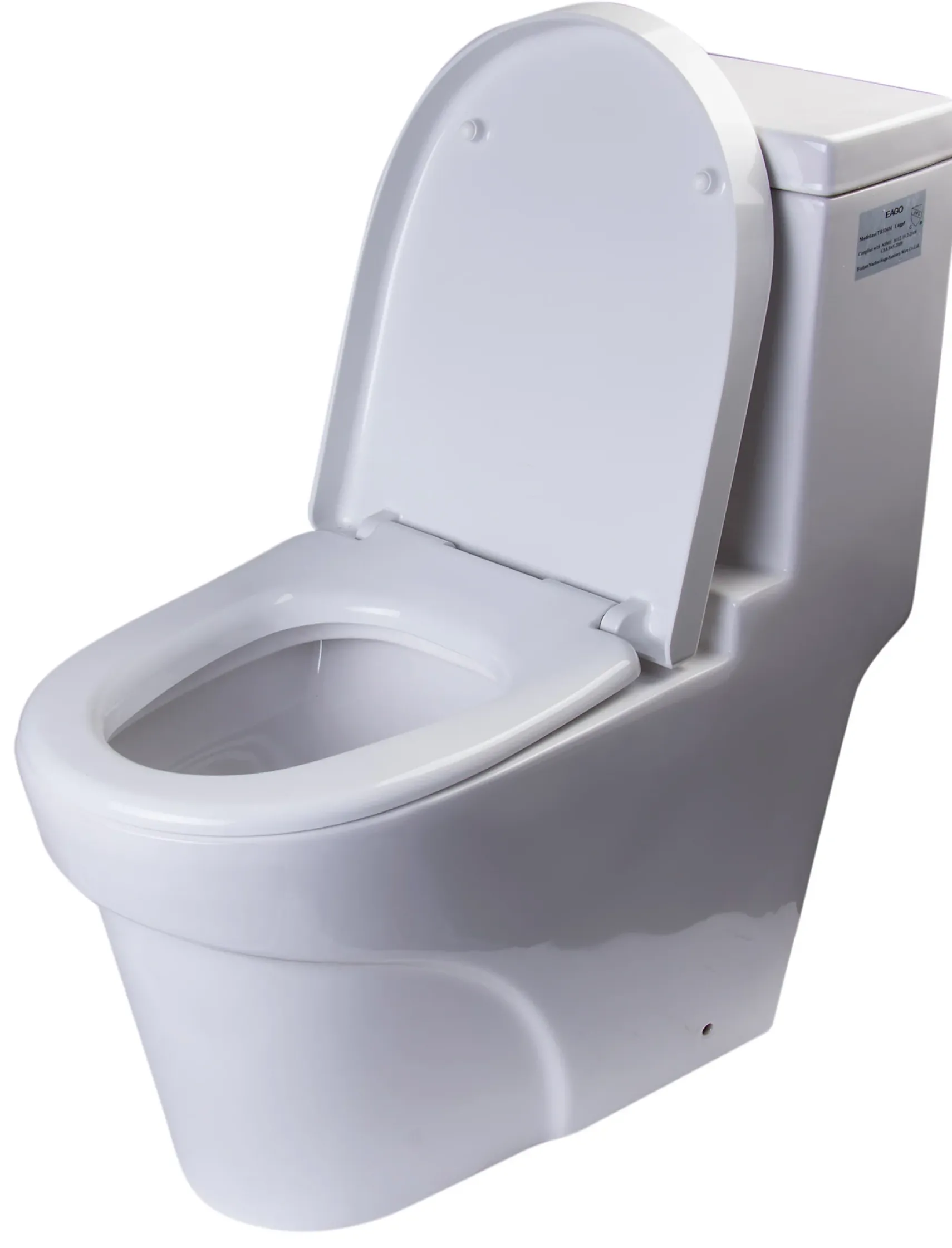EAGO Plastic, White, R-326SEAT Replacement Soft Closing Toilet Seat for TB326