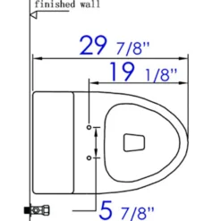 EAGO Plastic, White, R-352SEAT Replacement Soft Closing Toilet Seat for TB352