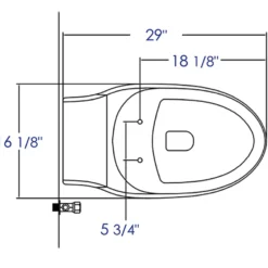 EAGO Plastic, White, R-133SEAT Replacement Soft Closing Toilet Seat for TB133
