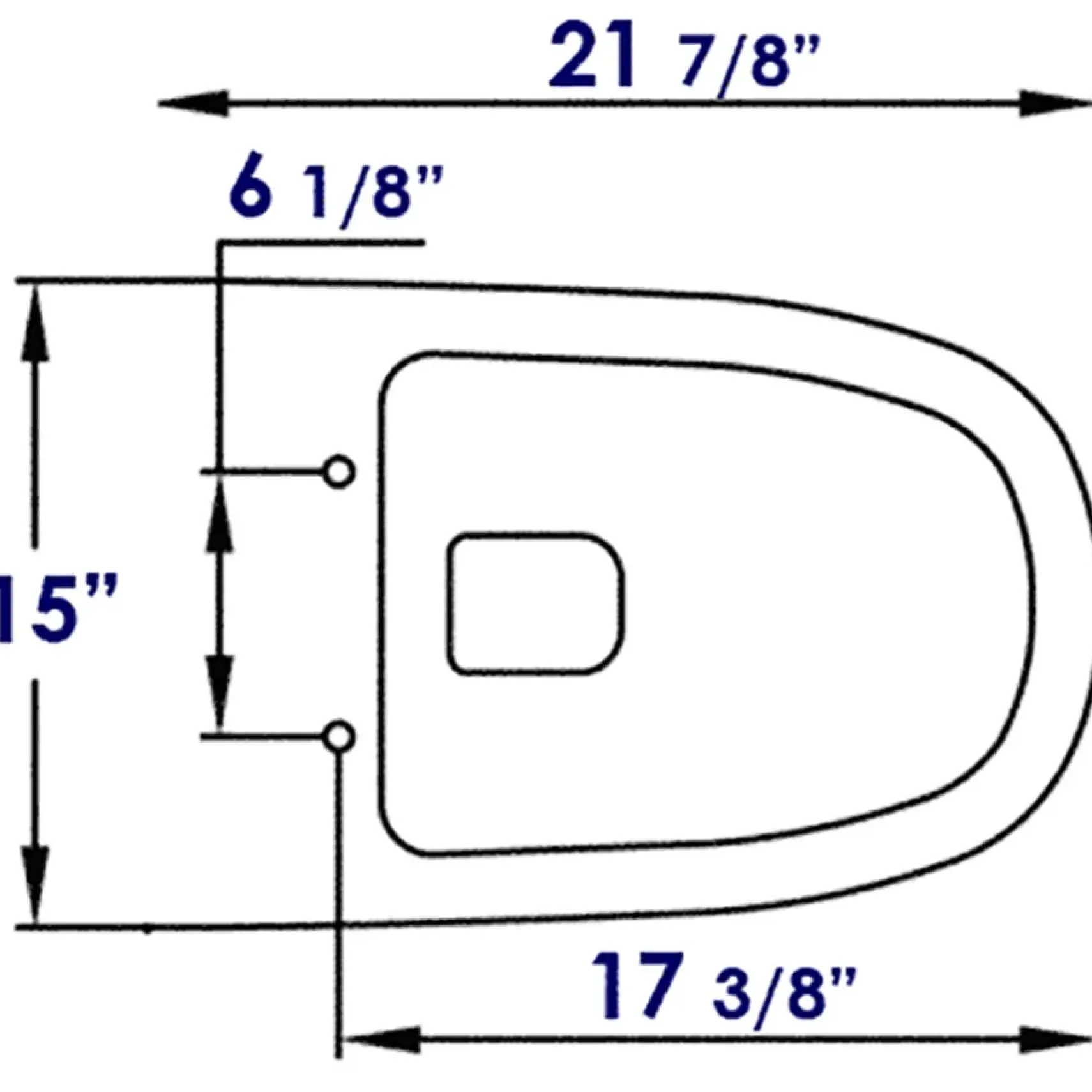 EAGO Plastic, White, R-332SEAT Replacement Soft Closing Toilet Seat for WD332