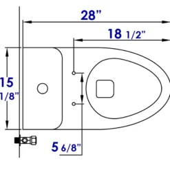 EAGO Plastic, White, R-346SEAT Replacement Soft Closing Toilet Seat for TB346
