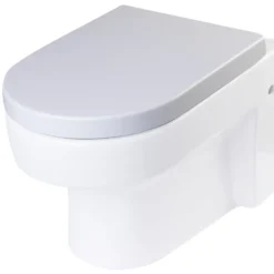 EAGO Plastic, White, R-101SEAT Replacement Soft Closing Toilet Seat for WD101