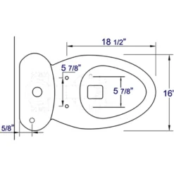 EAGO Plastic, White, R-309SEAT Replacement Soft Closing Toilet Seat for TB309
