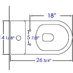 EAGO Plastic, White, R-353SEAT Replacement Soft Closing Toilet Seat for TB353